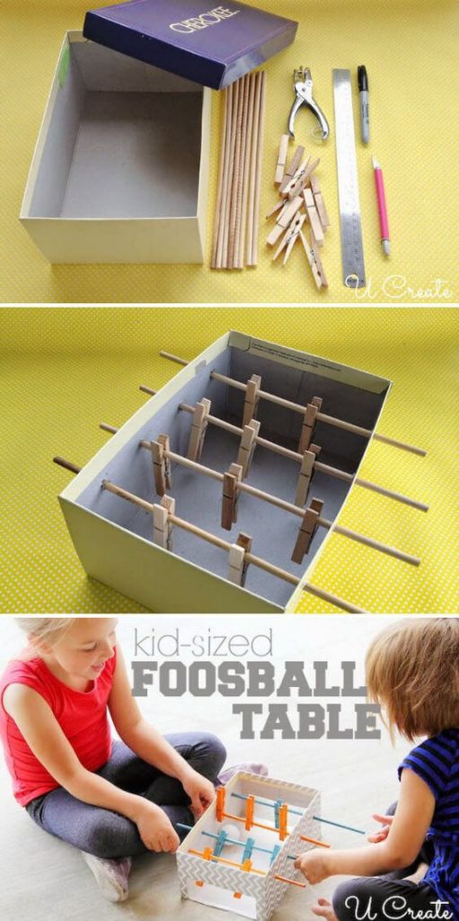 ประดิษฐ์ของเล่น DIY โต๊ะฟุตบอลที่ทำง่าย ๆ - toystarworld